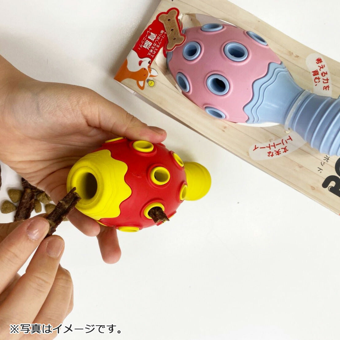 PLATZ unipod ボウリング レッド 犬のおもちゃ 知育トイ