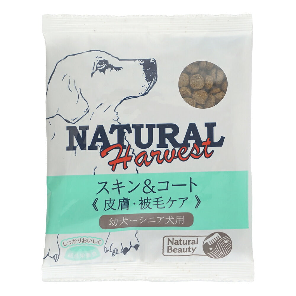 ナチュラルハーベスト ドッグフード スキン&コート(皮膚・被毛ケア) 幼犬~シニア犬用 100g 無添加 全年齢 オールブリード