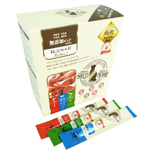 ねこぴゅ~れ 無添加ピュア PureValue5 3種バラエティボックス 鮪鰹(まぐろ かつお まぐろかつお) 60本(20本×3種)/1本あたり13g 猫用おやつ キャットトリーツ