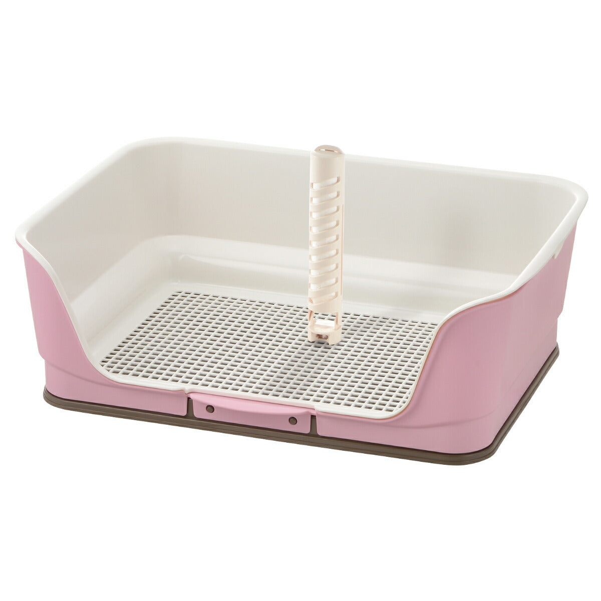 リッチェル Richell お掃除簡単ステップ壁付トイレ レギュラー ライトピンク トイレトレー 犬用トイレ 囲い メッシュ
