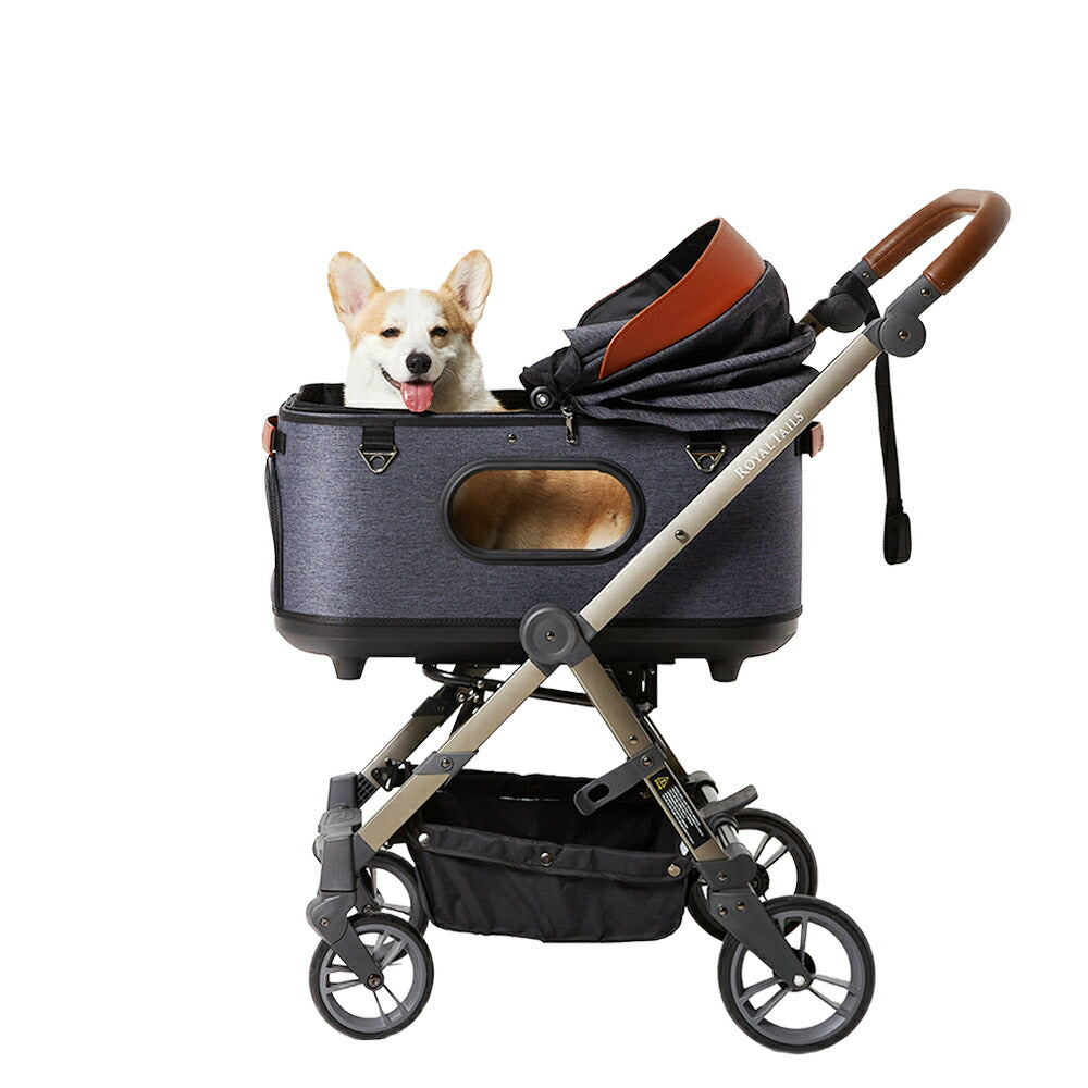 ロイヤルテイルズ グレース クラシック プラス ペットカート キャリー チャコール 犬 猫