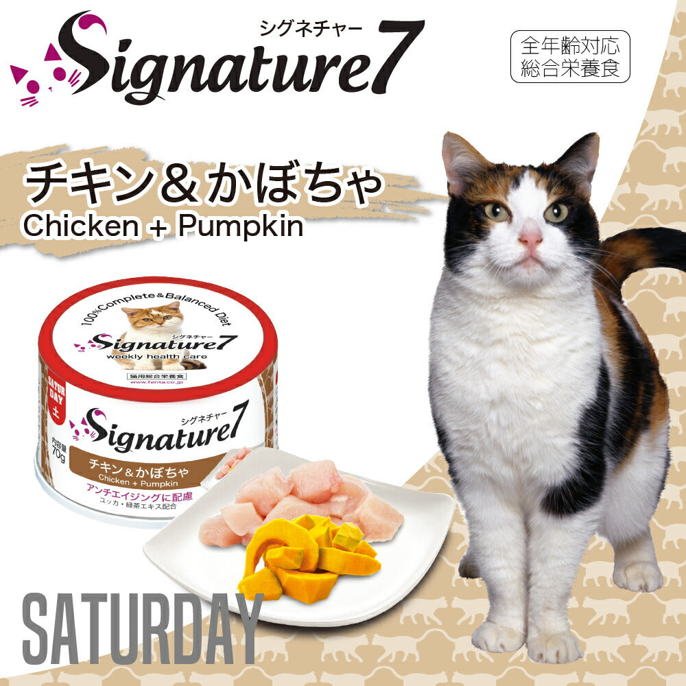 シグネチャー7 チキン&かぼちゃ 70g 無添加 ネコ 猫 総合栄養食 グレインフリー グレイビー