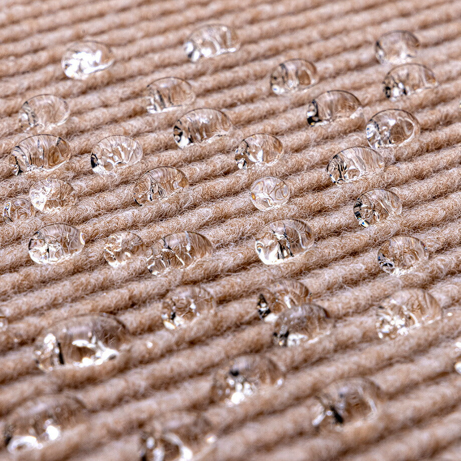 サンコー おくだけ吸着 猫のトイレ下敷きマット ベージュ 撥水 防臭 洗濯可 タイルマット