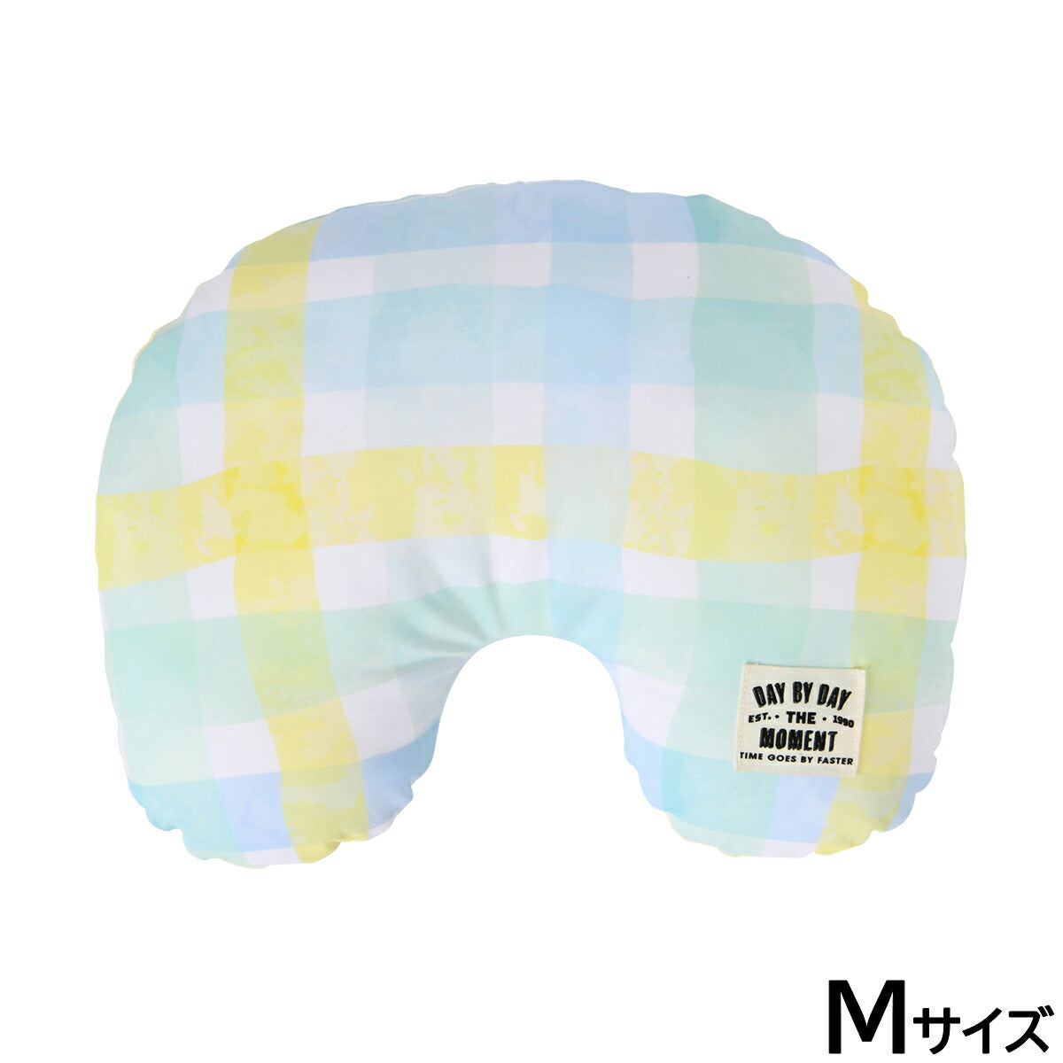 Solgra チェック クールピロー M ブルー 冷え冷え ひんやり
