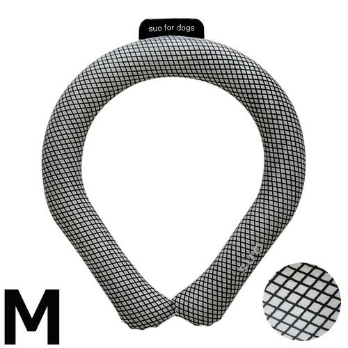 SUO for dogs 28°ICE SUOリング ボタンなし M ブラック 熱中症対策グッズ 暑さ対策 ひんやり 首 冷感 犬 大人 子供