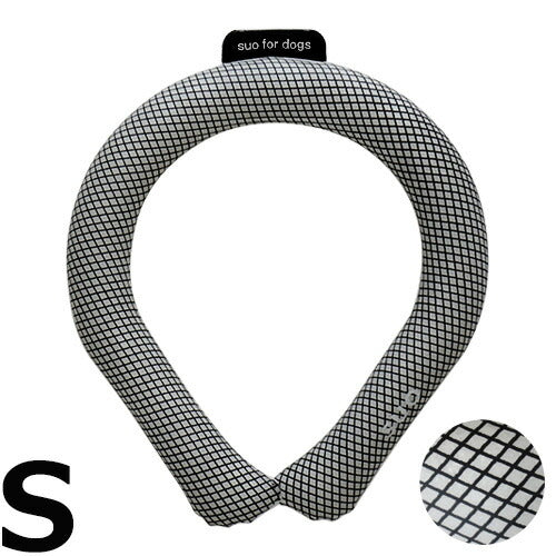 SUO for dogs 28°ICE SUOリング ボタンなし S ブラック 熱中症対策グッズ 暑さ対策 ひんやり 首 冷感 犬 大人 子供