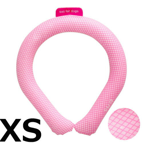 SUO for dogs 28°ICE SUOリング ボタンなし XS ピンク 熱中症対策グッズ 暑さ対策 ひんやり 首 冷感 犬 大人 子供