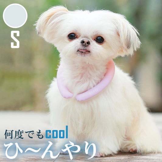 28°ICE 2023SUOリング ボタンなし チェック柄 S ベビーブルー クールリング 犬 熱中症対策 猫 ペット 暑さ対策 スオ