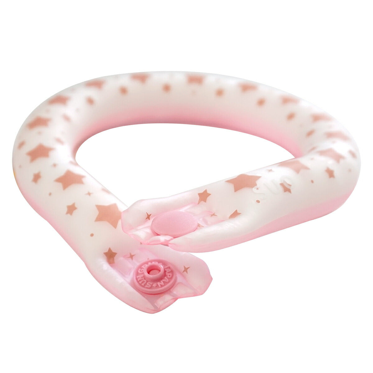 28°ICE 2023SUOリング ボタン付き LB チェリーピンク クールリング 犬 熱中症対策 猫 ペット 暑さ対策 人兼用 スオ