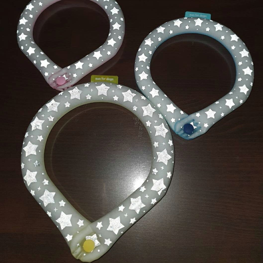 28°ICE 2023SUOリング ボタン付き XSB ピンク(リフレクター) クールリング 犬 熱中症対策 猫 ペット 暑さ対策 スオ