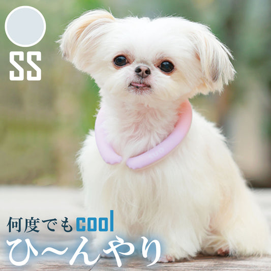 28°ICE 2023SUOリング ボタンなし チェック柄 SS ベビーブルー クールリング 犬 熱中症対策 猫 ペット 暑さ対策 スオ