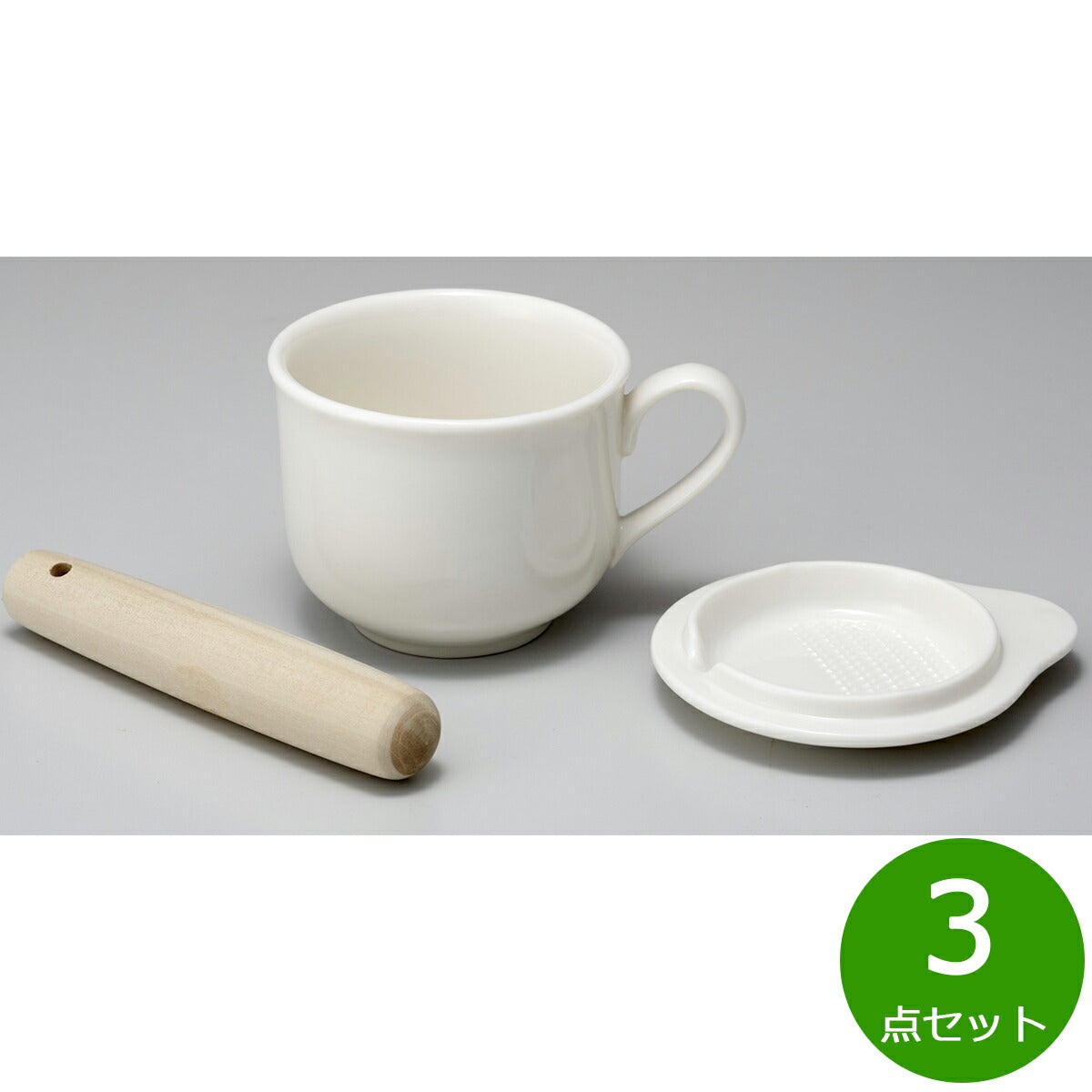 森修焼 キッチンマグカップナチュラル 3点セット【送料無料】日本製 電子レンジ対応 食洗機対応 遠赤外線効果 陶器 天然石 安心 安全 日本製陶器 鉛フリー カドミウムフリー