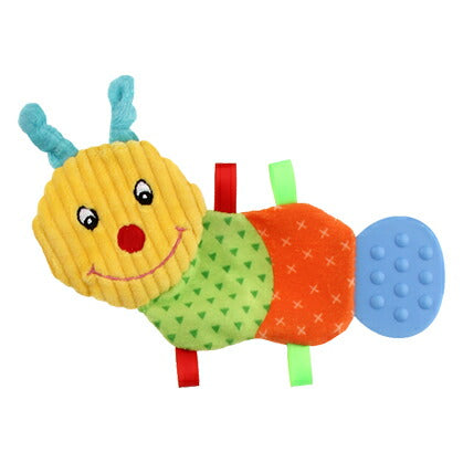 PLATZ キャタピーベイビー ティーザー 犬 おもちゃ ぬいぐるみ いもむし 綿なし 噛む パピー ファーストトイ