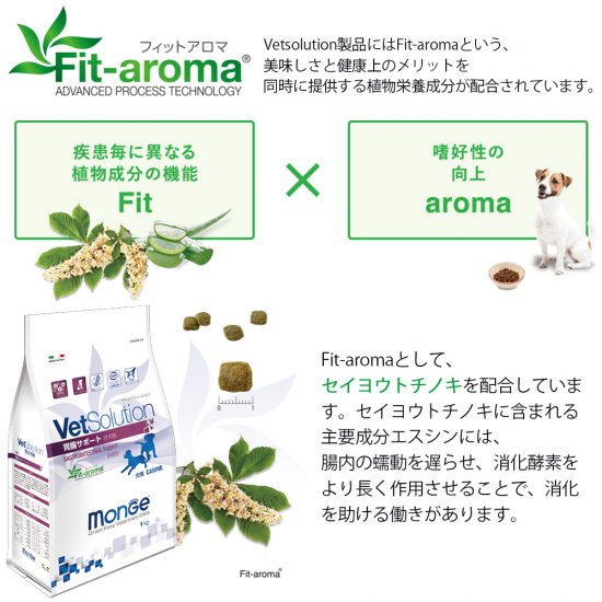 犬用 療法食 Vet Solution ベッツソリューション ドッグフード 胃腸サポート パピー用 1kg 無添加 MONGE(モンジ) グレインフリー 穀物不使用