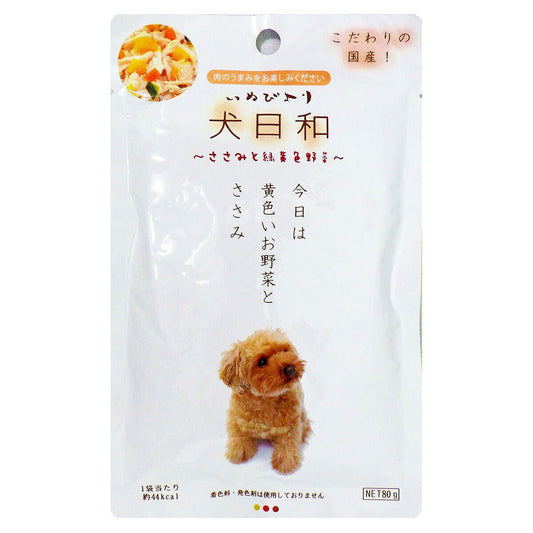 わんわん 犬日和 ささみと緑黄色野菜 80g