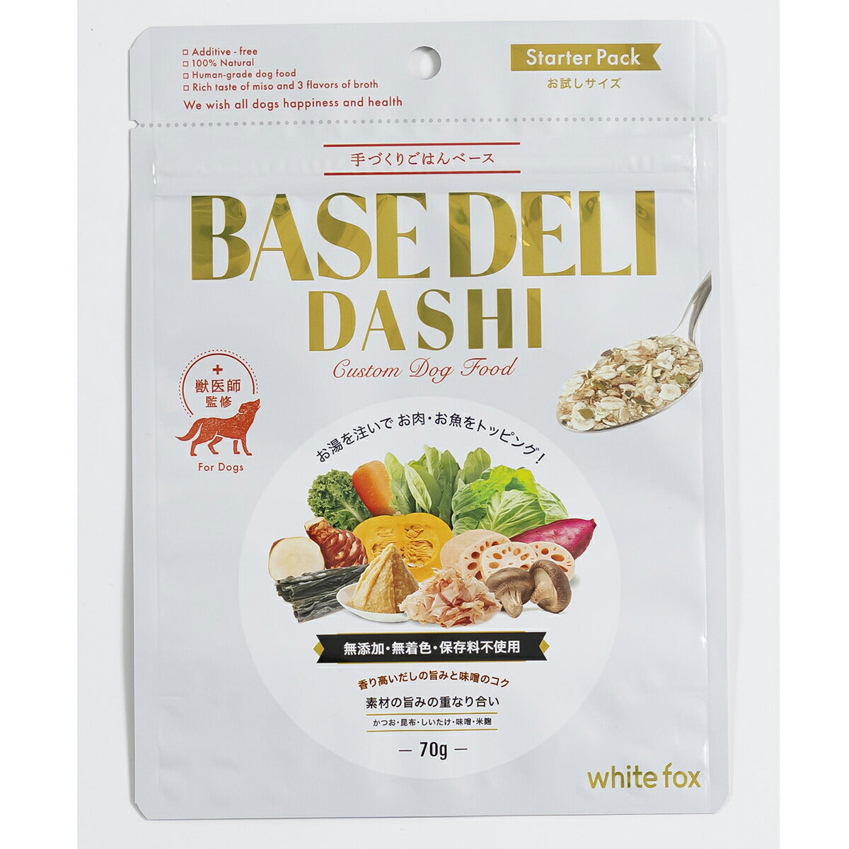 ホワイトフォックス 手づくりごはんベース ベースデリ ダシ 70g