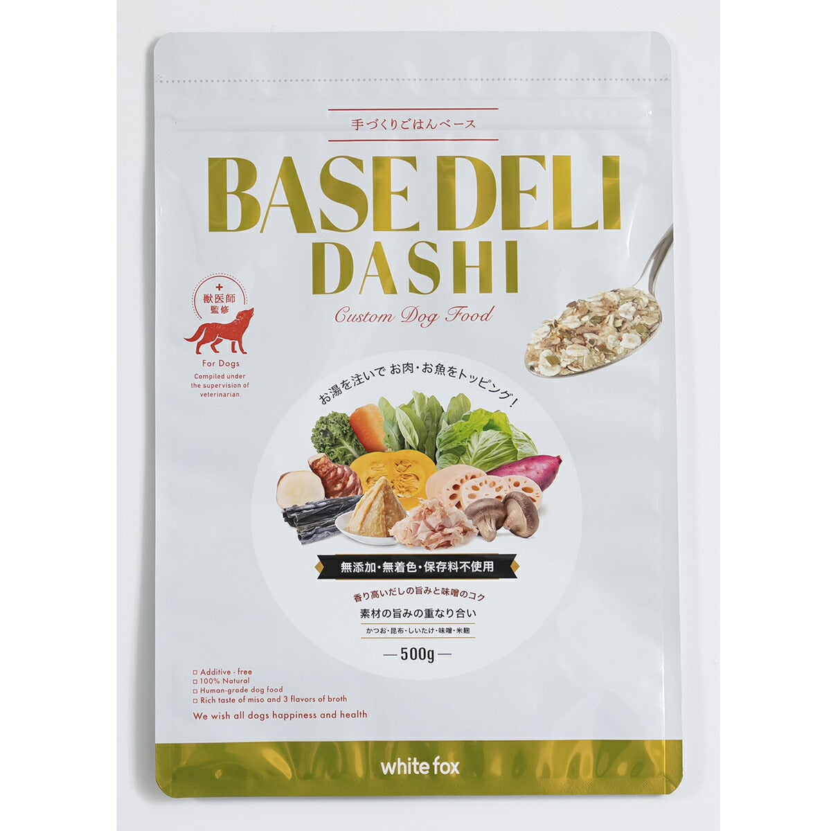 ホワイトフォックス 手づくりごはんベース ベースデリ ダシ 500g