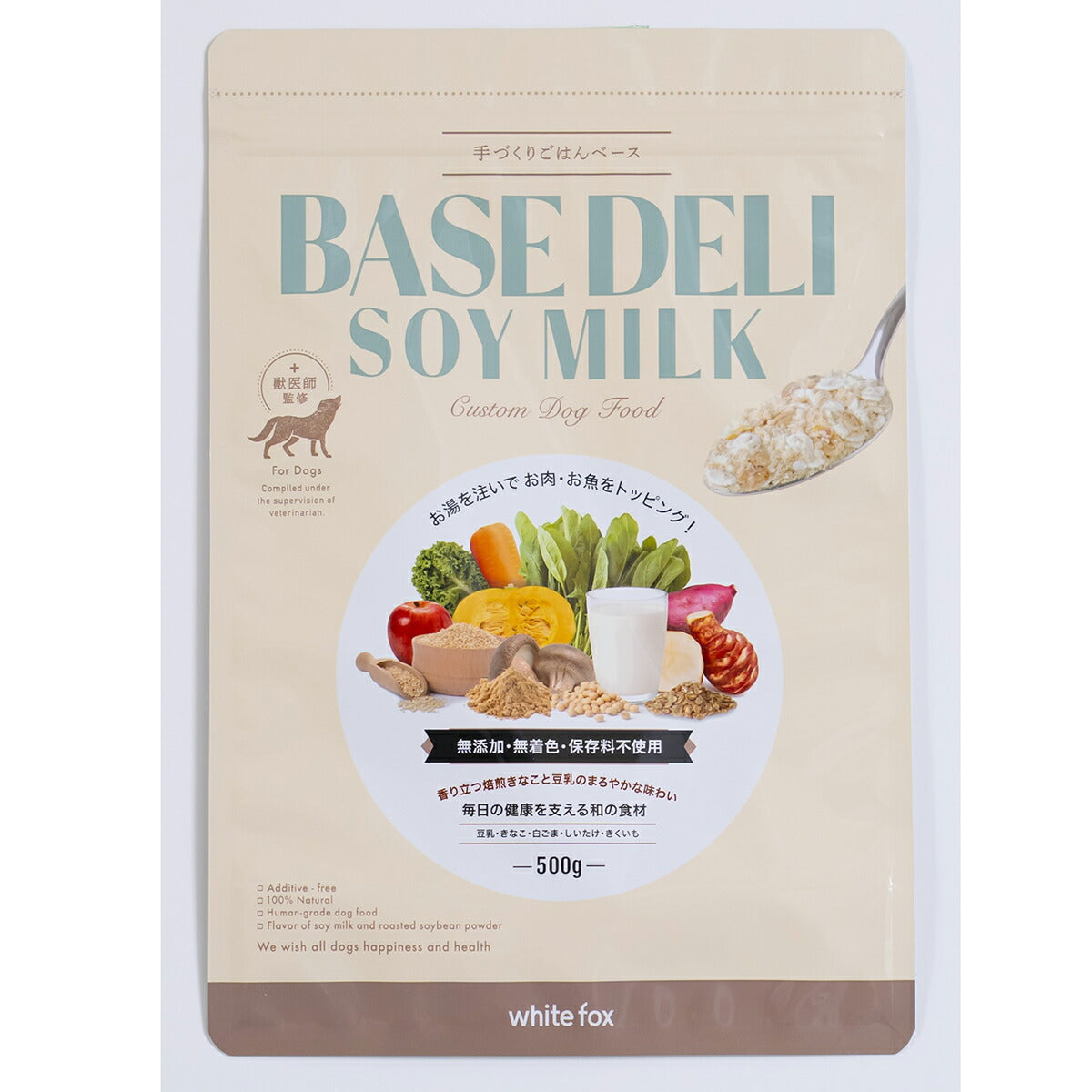 ホワイトフォックス 手づくりごはんベース ベースデリ ソイミルク 500g