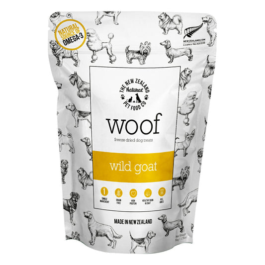 WOOF(ワフ) フリーズドライ ドッグトリーツ ワイルドゴートトリーツ 50g 犬用おやつ 無添加 素材