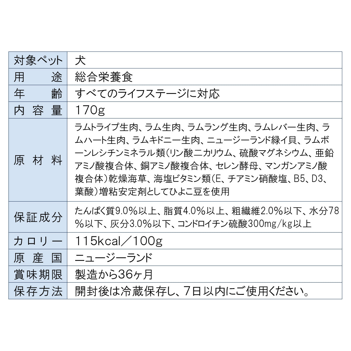ジウィ ZIWI ドッグフード ドッグ缶 トライプ&ラム 170g 正規品 無添加 ジウィピーク