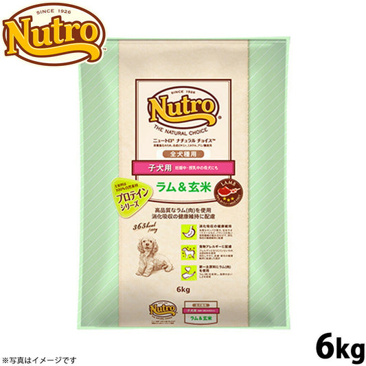 ニュートロ ナチュラルチョイス ドッグフード ラム＆玄米 子犬用 全犬種用 6kg 無添加 送料無料