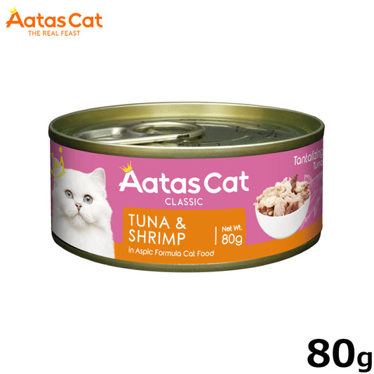 アタス Aatas キャットフード タンタライジング ツナ＆シュリンプ 80g