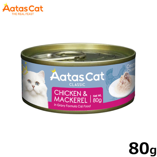 アタス Aatas キャットフード クリーミーチキン チキン＆マッカレル 80g