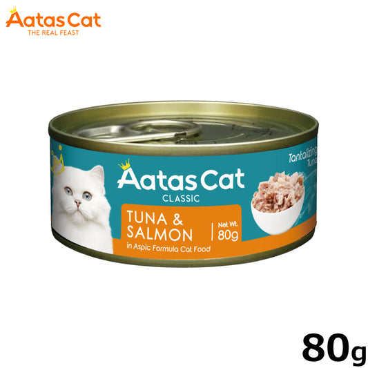 アタス Aatas キャットフード タンタライジング ツナ＆サーモン 80g