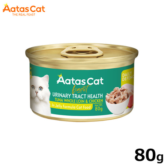 アタス Aatas キャットフード デイリーディフェンス ツナ&チキン ユリナリー 80g