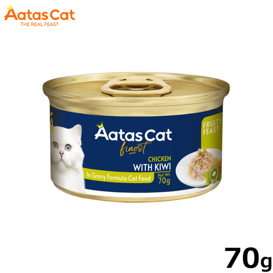 アタス Aatas キャットフード フルーティーフィースト チキンwithキウイ 70g