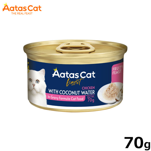 アタス Aatas キャットフード フルーティーフィースト チキンwithココナッツウォーター 70g