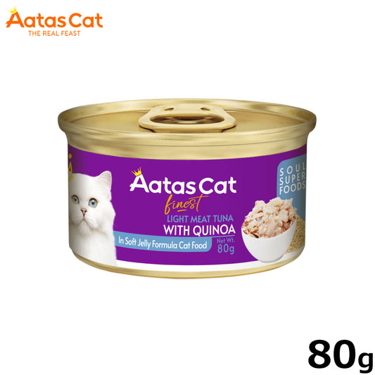 アタス Aatas キャットフード ソウルスーパーフード ライトミートツナwithキヌア 80g