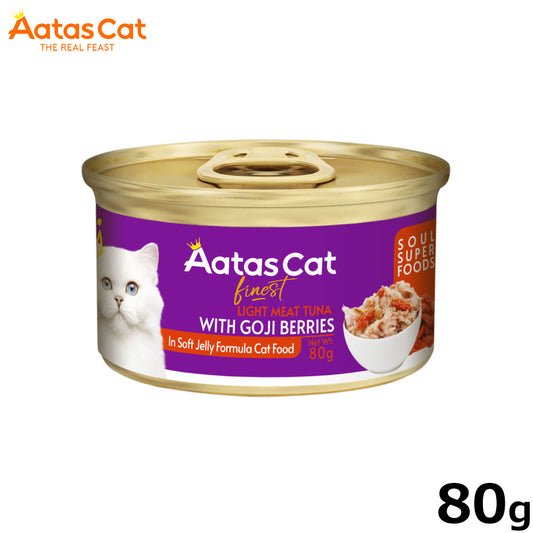 アタス Aatas キャットフード ソウルスーパーフード ライトツナwithゴジベリー 80g