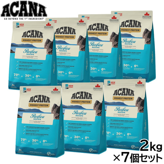 アカナ ACANA ドッグフード ハイエストプロテイン パシフィカドッグレシピ 全犬種 全年齢用 穀物不使用 2kg×7個セット