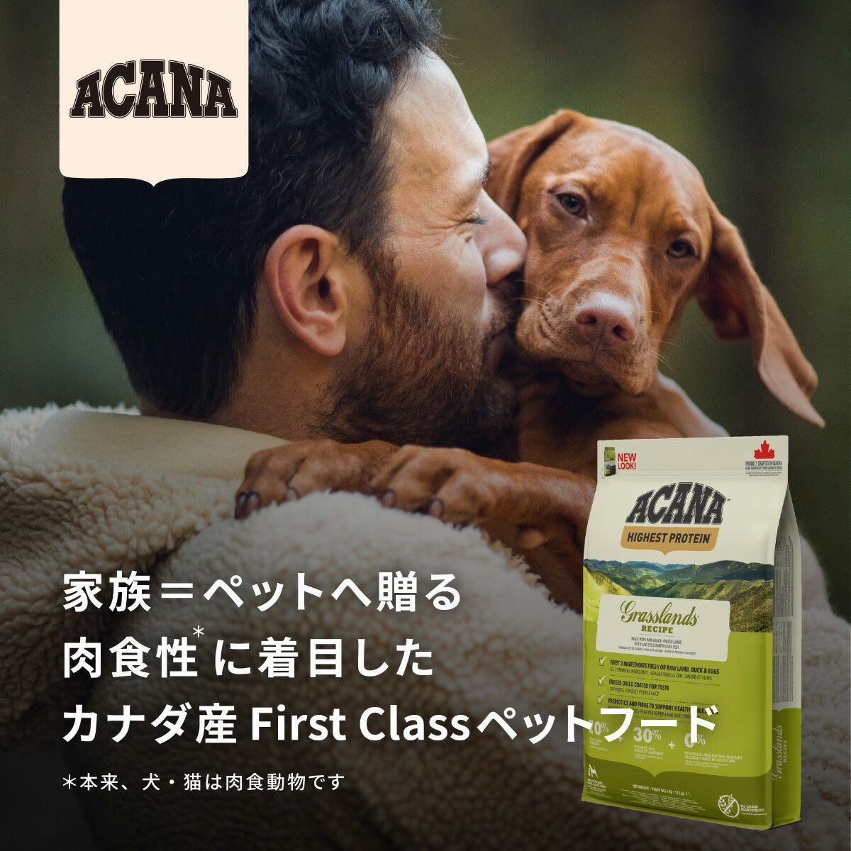 アカナ ACANA ドッグフード ハイエストプロテイン ランチランドドッグレシピ 全犬種 全年齢用 穀物不使用 2kg×7個セット