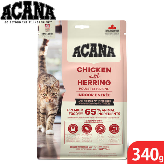 アカナ ACANA キャットフード インドアエントリーキャット 穀物不使用 340g