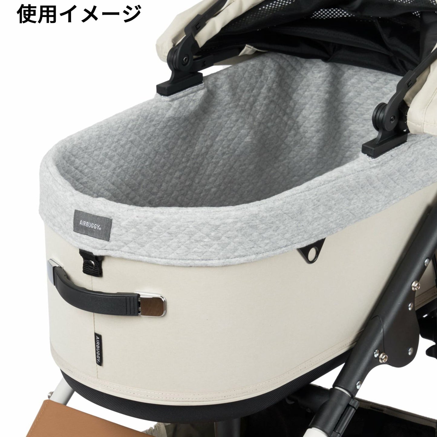 エアバギー フォー ペット AIRBUGGY FOR PET ペットカート ドーム3専用 コットカバー コットン 綿素材 ラージ グレー