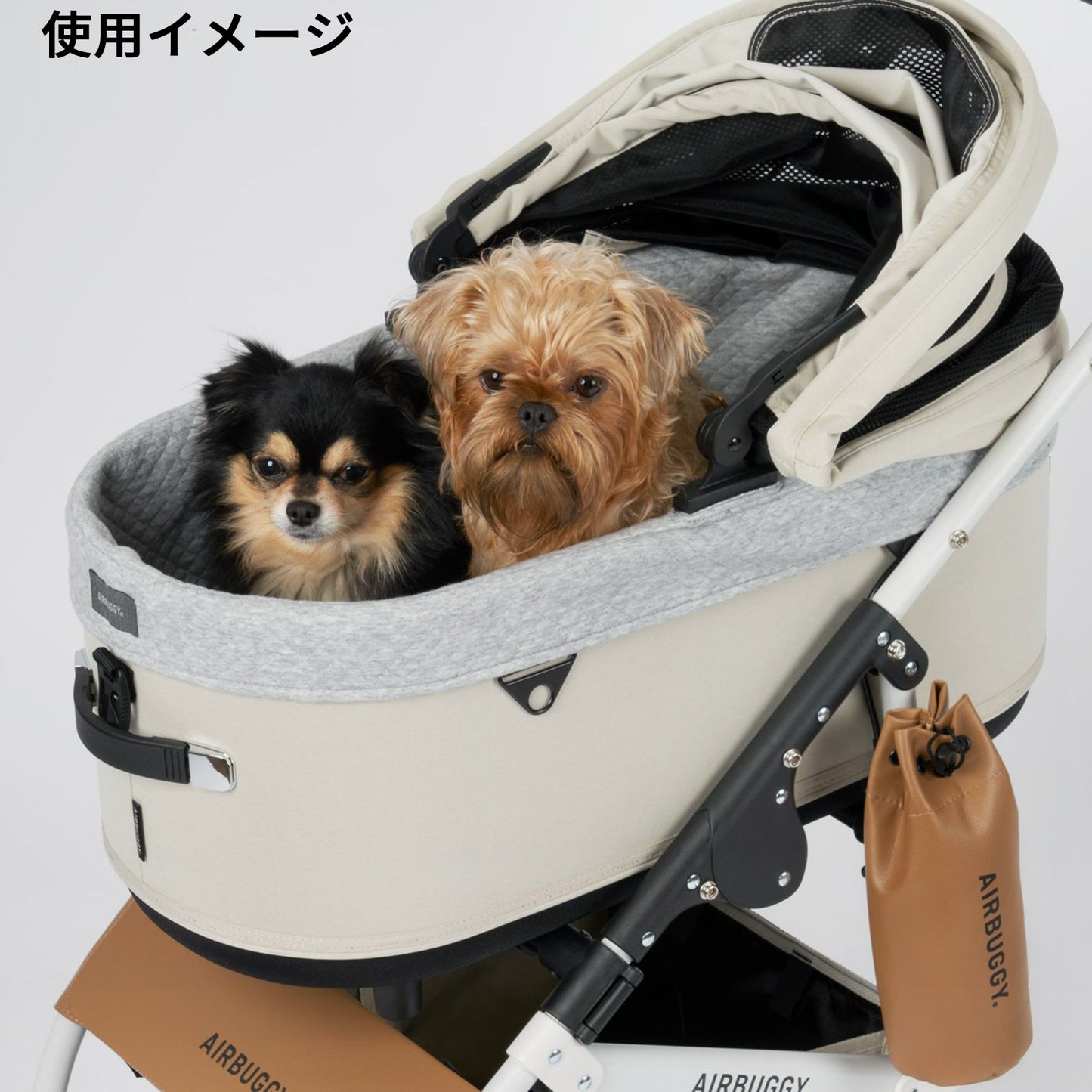 エアバギー フォー ペット AIRBUGGY FOR PET ペットカート ドーム3専用 コットカバー コットン 綿素材 レギュラー グレー