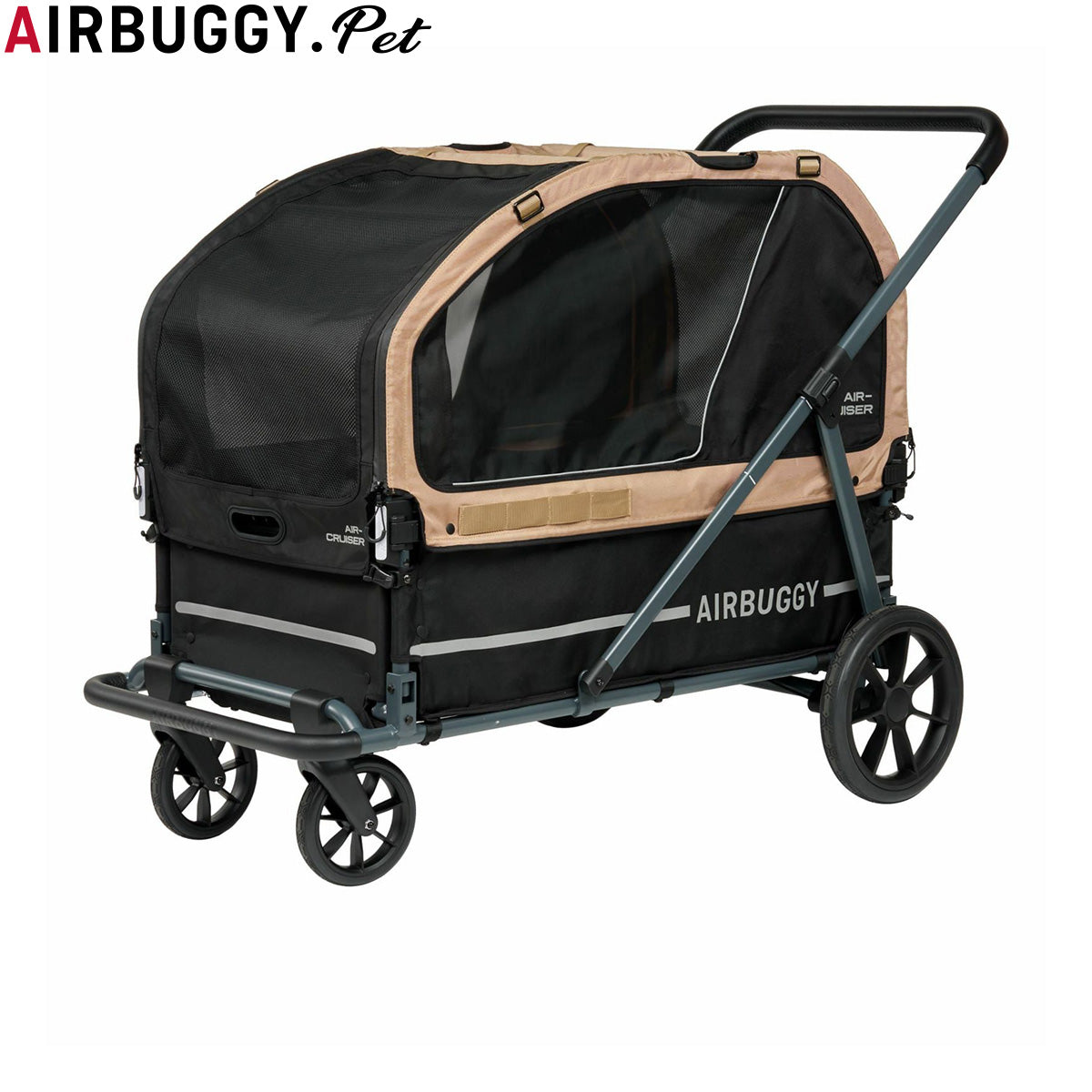 エアバギー フォー ペット AIRBUGGY FOR PET ペットカート キューブ エアクルーザー（AIR CRUISER） セット（ベース＋ルーフ） 大型犬・超大型犬用 シードベージュ