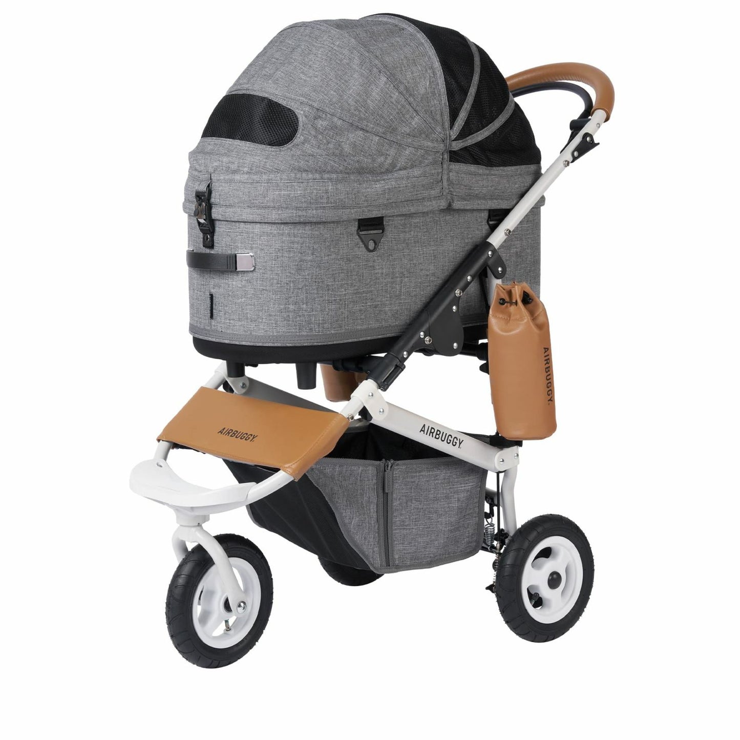 エアバギー フォー ペット ドーム3 セット ラージ アースグレー【送料無料】AIRBUGGY ペットカート 犬 猫 多頭 折りたたみ