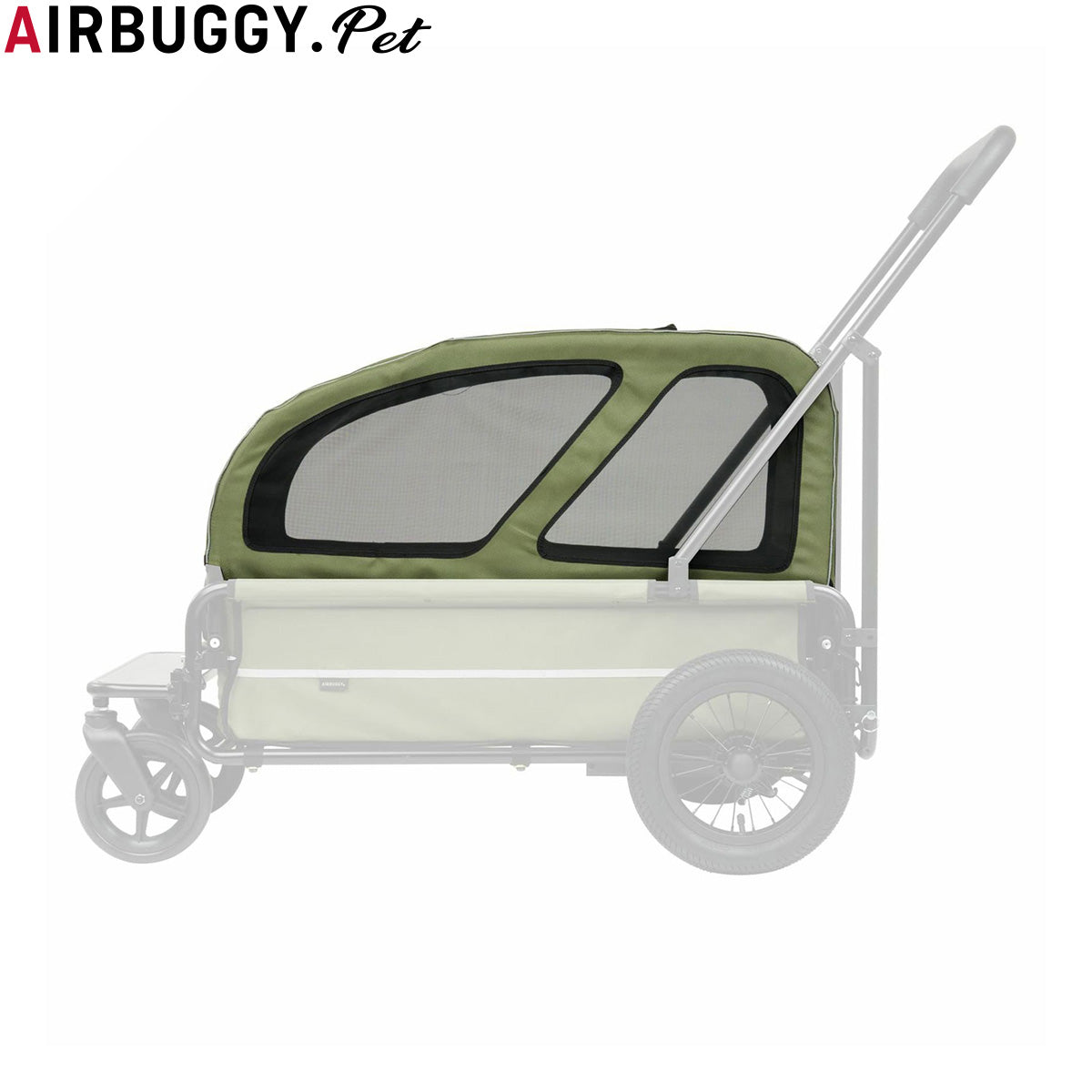 エアバギー フォー ペット AIRBUGGY FOR PET ペットカート キューブ キャリッジ（CARRIAGE） ルーフ単品 モスグリーン