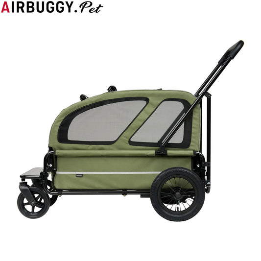 エアバギー フォー ペット AIRBUGGY FOR PET ペットカート キューブ キャリッジ（CARRIAGE）セット（台車＋ルーフ） モスグリーン