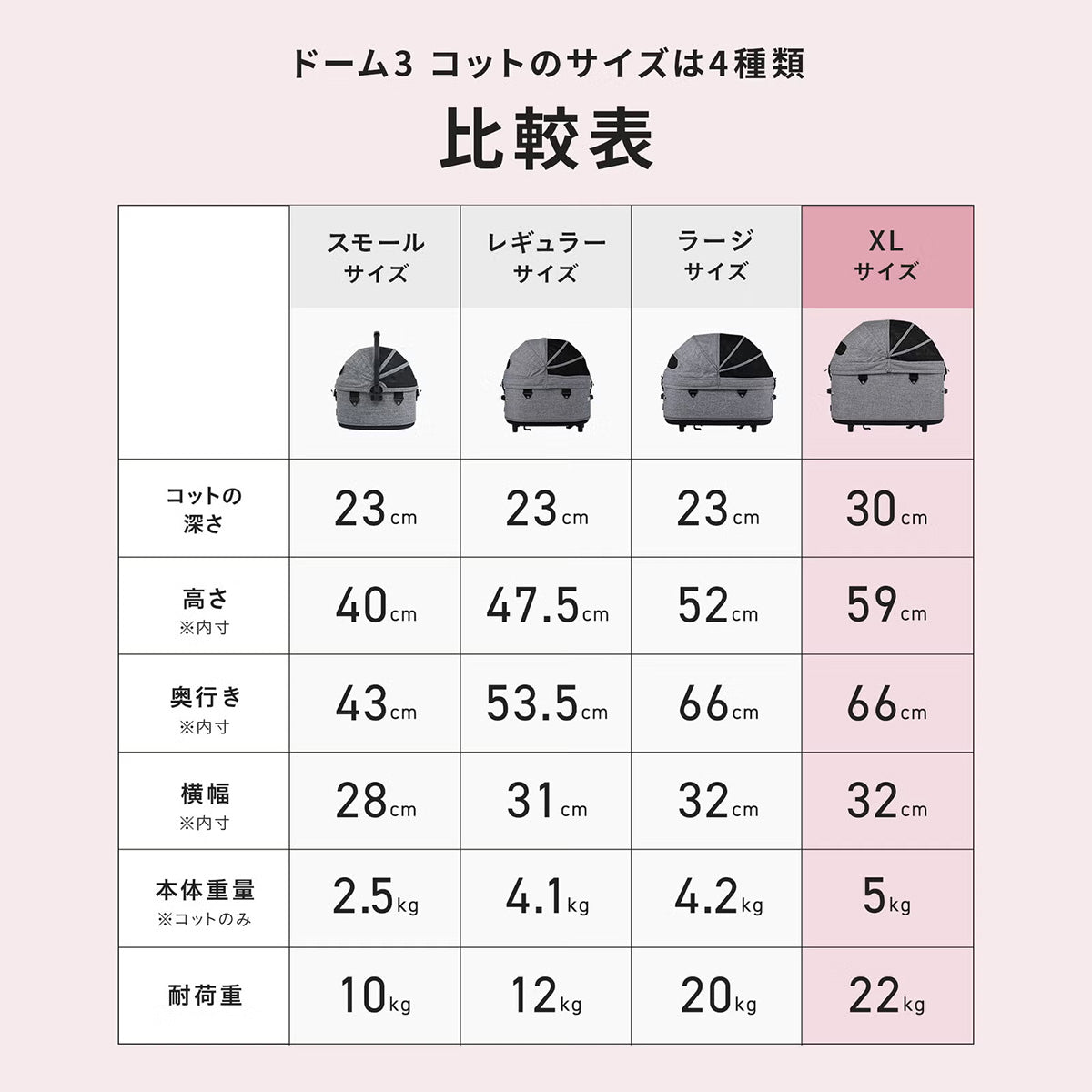 エアバギー フォー ペット ドーム3 コット単体 AIRBUGGY FOR PET DOME3 COT XL メランジデニム