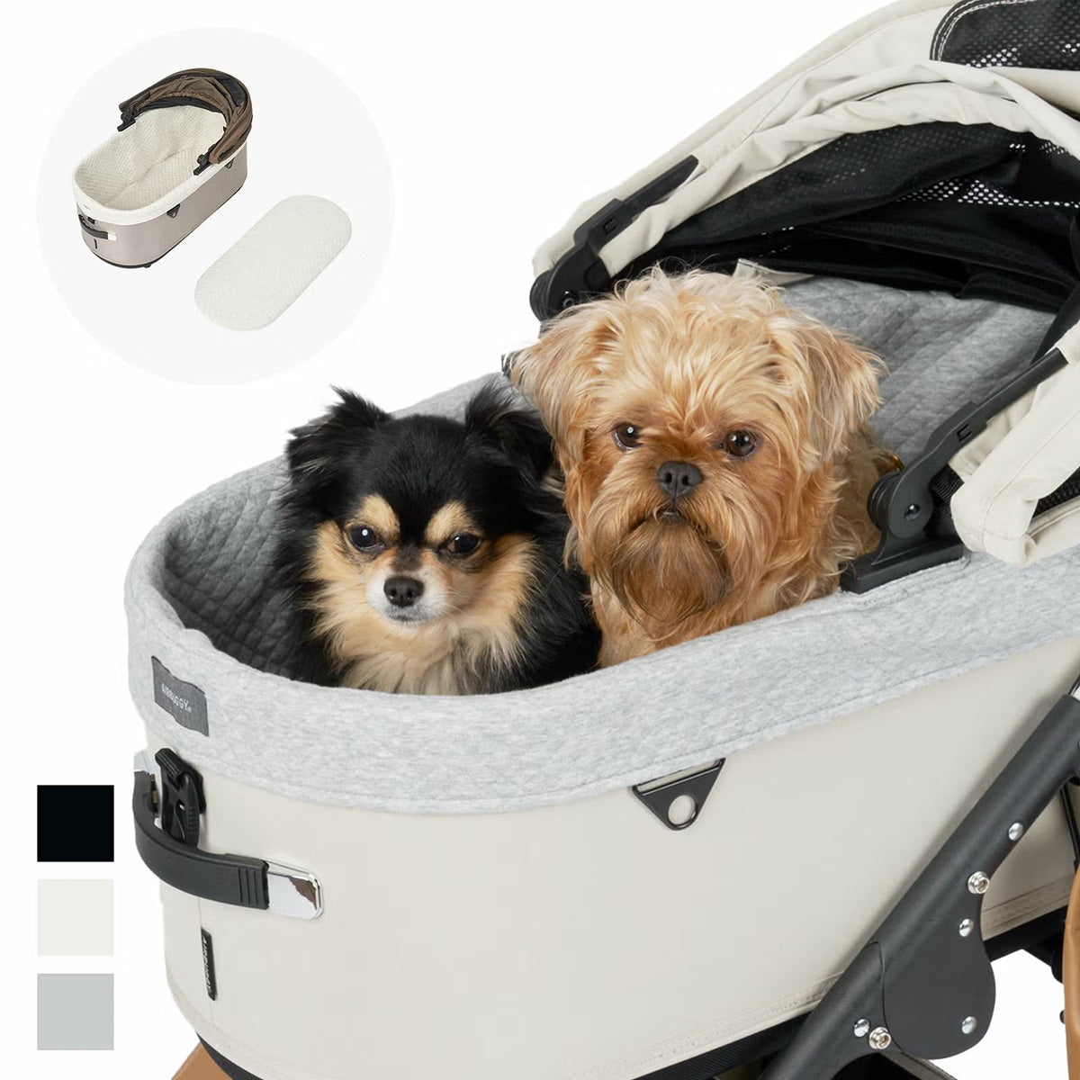 エアバギー フォー ペット AIRBUGGY FOR PET ペットカート ドーム3専用 コットカバー コットン 綿素材 ラージ ブラック