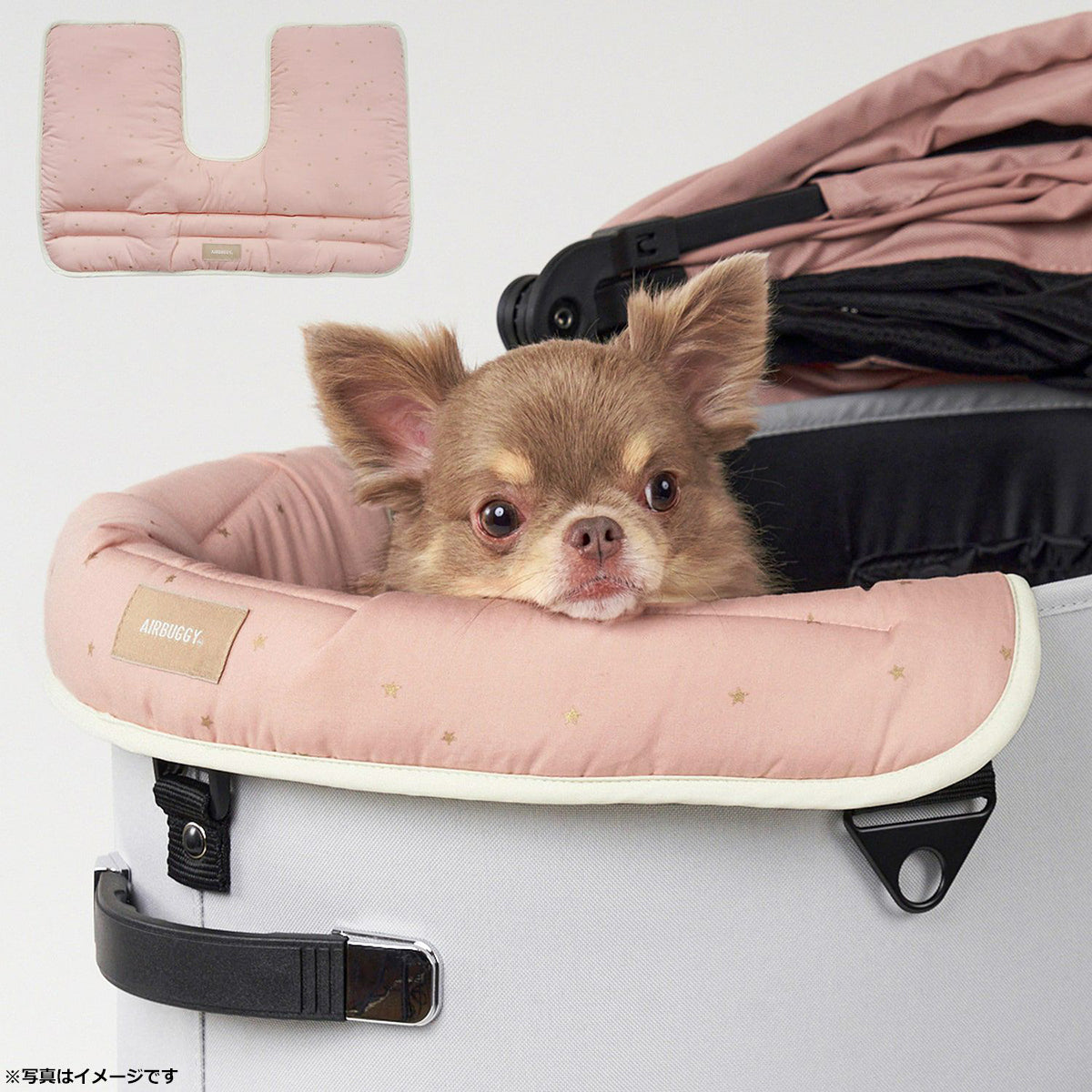 エアバギー フォー ペット AIRBUGGY FOR PET DOME3＆WIZ用 コーナークッション トゥインクル ピンク