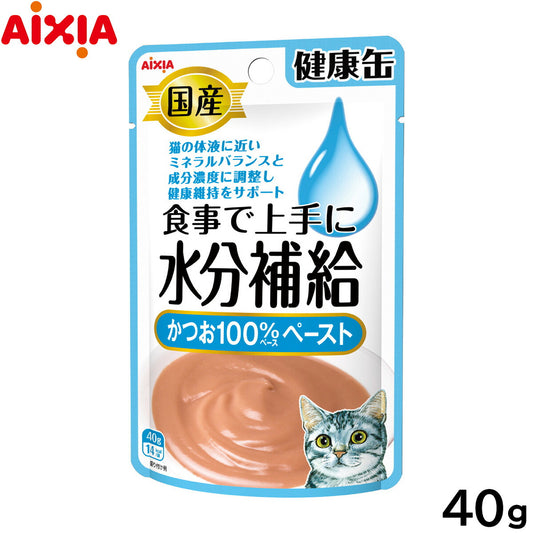 アイシア キャットフード 国産 健康缶パウチ 水分補給 かつおペースト 40g 猫缶