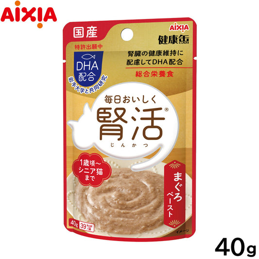 アイシア キャットフード 国産 健康缶パウチ 腎活 まぐろペースト 40g 猫缶