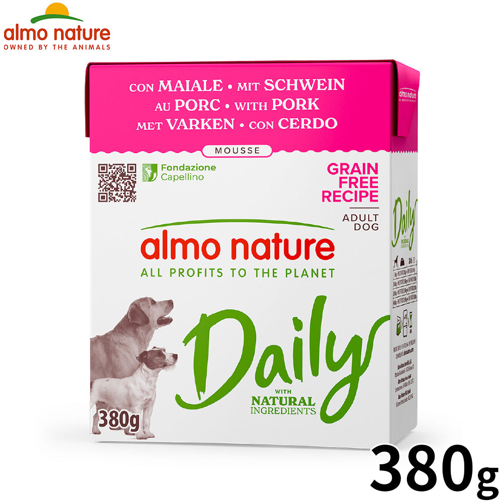 almo natuer アルモネイチャー デイリーメニュー ドッグフード ポークのムース 380g