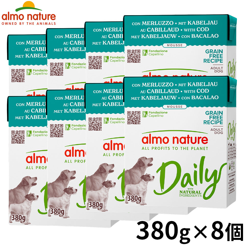 almo natuer アルモネイチャー デイリーメニュー ドッグフード タラのムース 380g×8個