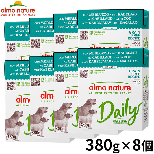 almo natuer アルモネイチャー デイリーメニュー ドッグフード タラのムース 380g×8個